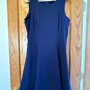 WHBM Sleeveless Navy A-Line Dress